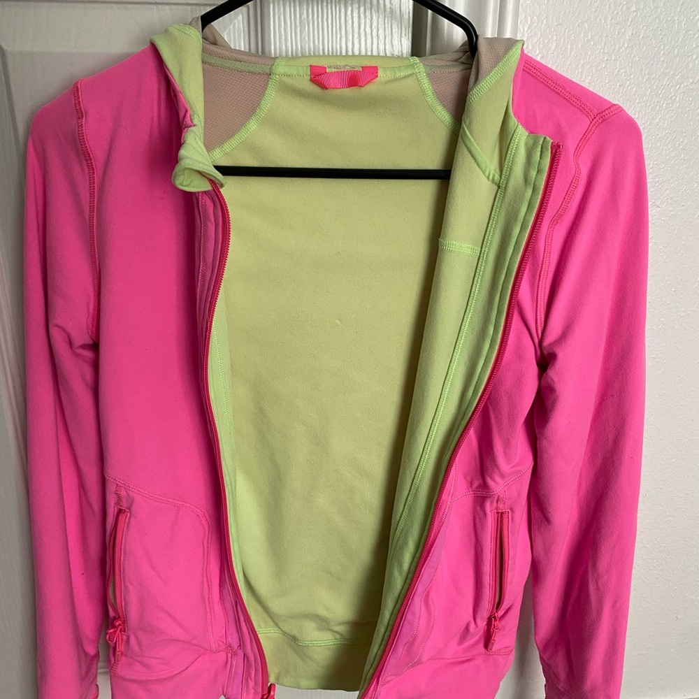 Reversible pink and yellow Ivivva jacket
